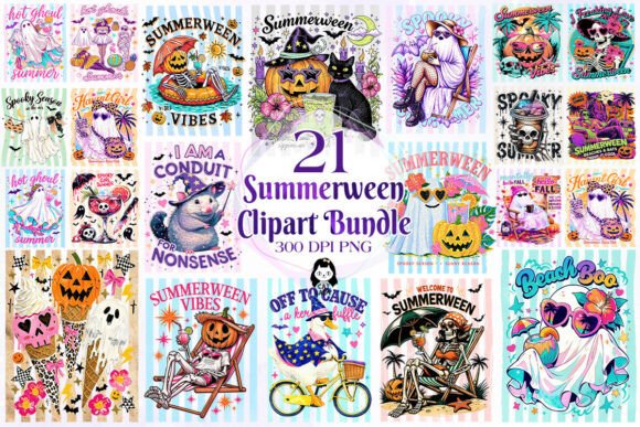 Download Summerween Vibes Sublimation PNG Clipart - Premium Bundle