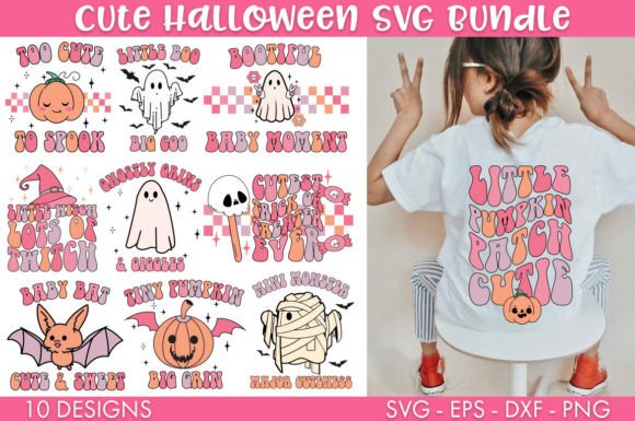 Download Retro Cute Kids Halloween SVG Bundle PNG - Kids halloween svg Collection