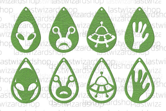 Download Alien Earrings Svg, Ufo Svg, Space - Alien Collection
